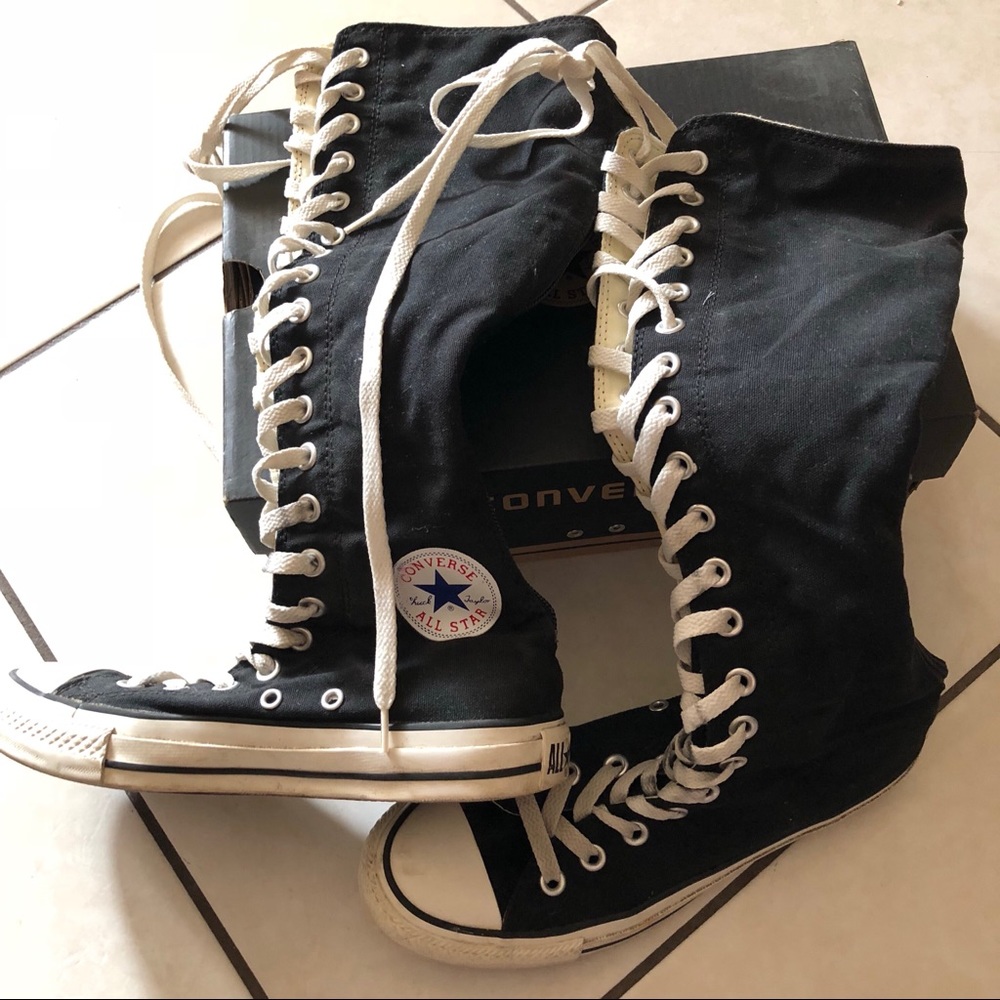 ‼️SOLD‼️Converse All Star HI black zipper sneakers